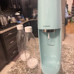 Soda Stream Machine With Two Bottles And A New Tank Of CO2