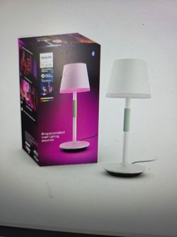 Philips Hue 13.98 in white ledOn/Off switch  table Lamp with plastic shade