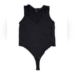 A New Day Size XXL Sleeveless Vneck Black Bodysuit
