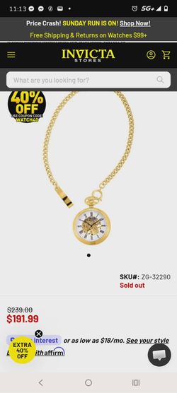 Invicta pocket watch