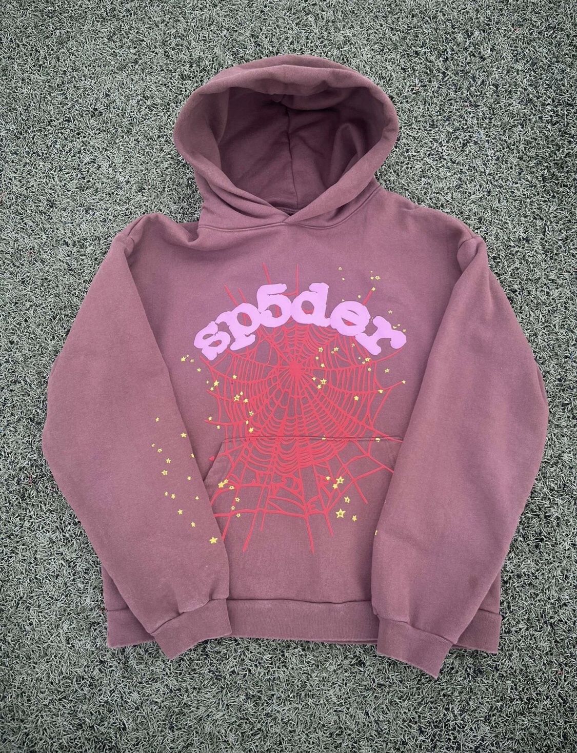 Sp5der Web Brown Men’s Hoodie Sweatshirt Large Hype y2k vintage designer sweater