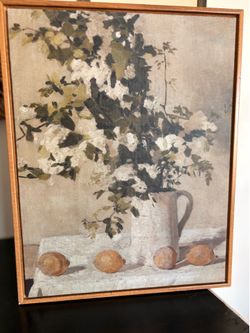 Beautiful canvas Lemon and tree frame