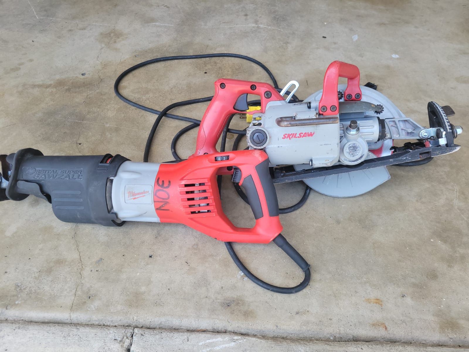 Milwaukee sawzall corded & Skilsaw corded circular saw