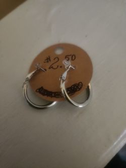 Silver Hoop Earrings 