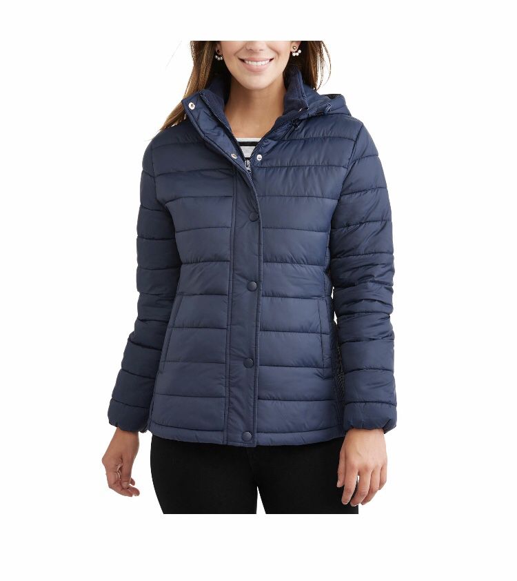 Time and tru Women’s hoodie bubble jacket