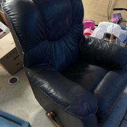 Blue Manual Recliner