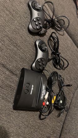 Sega Genesis Classic Game Console (AtGames FB8280C) - Complete with 2 Controllers & Cords - Like New