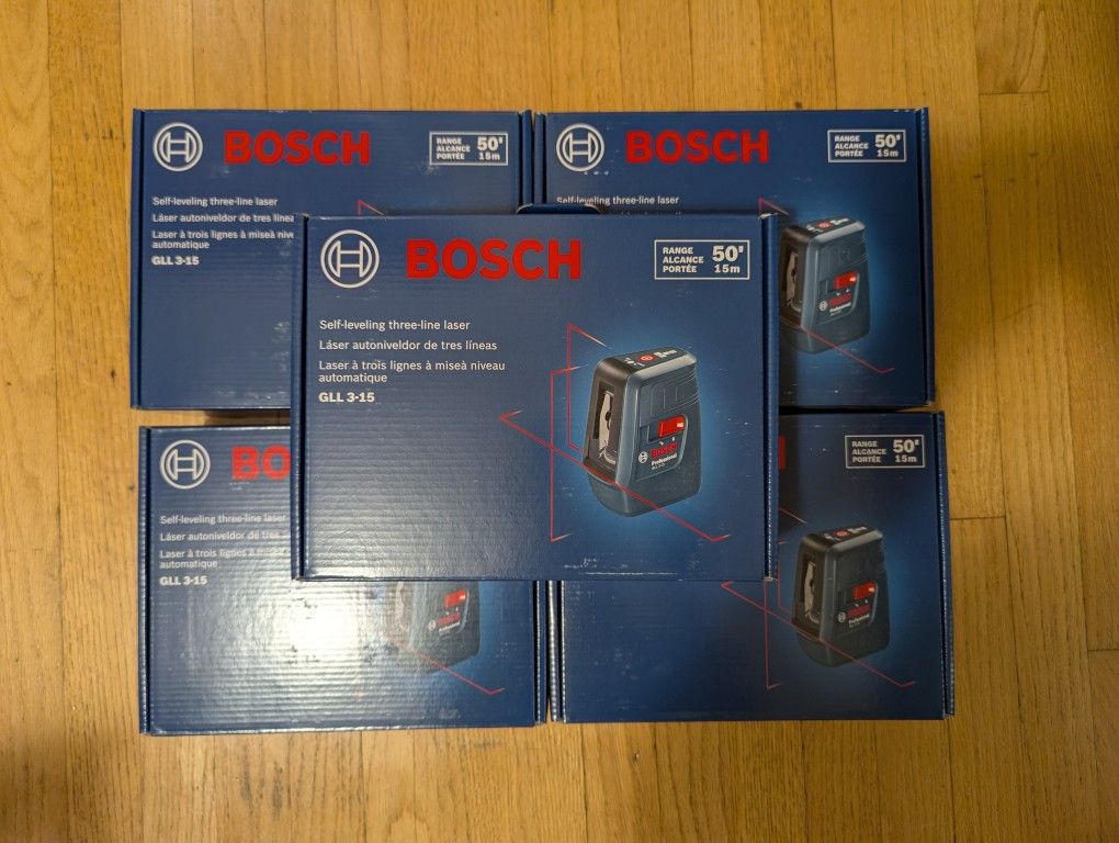 Bosch GLL 3 15 50ft Self leveling three line lazer