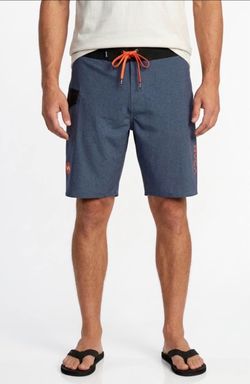RVCA Men's Board Shorts Size 33 Navy Blue Board Shorts