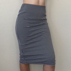 Old Navy Black & White Grid Pencil Skirt