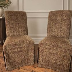 Pair High-Back Tapestry Parsons Chairs – Bombay Company Bellingham