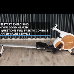 Rowing Machine, ZymFit Magnetic Rower  Machine with 16 Levels of Resistance, Max 350lb Weight Capacity, Foldable Rowing Machines for  Home Use