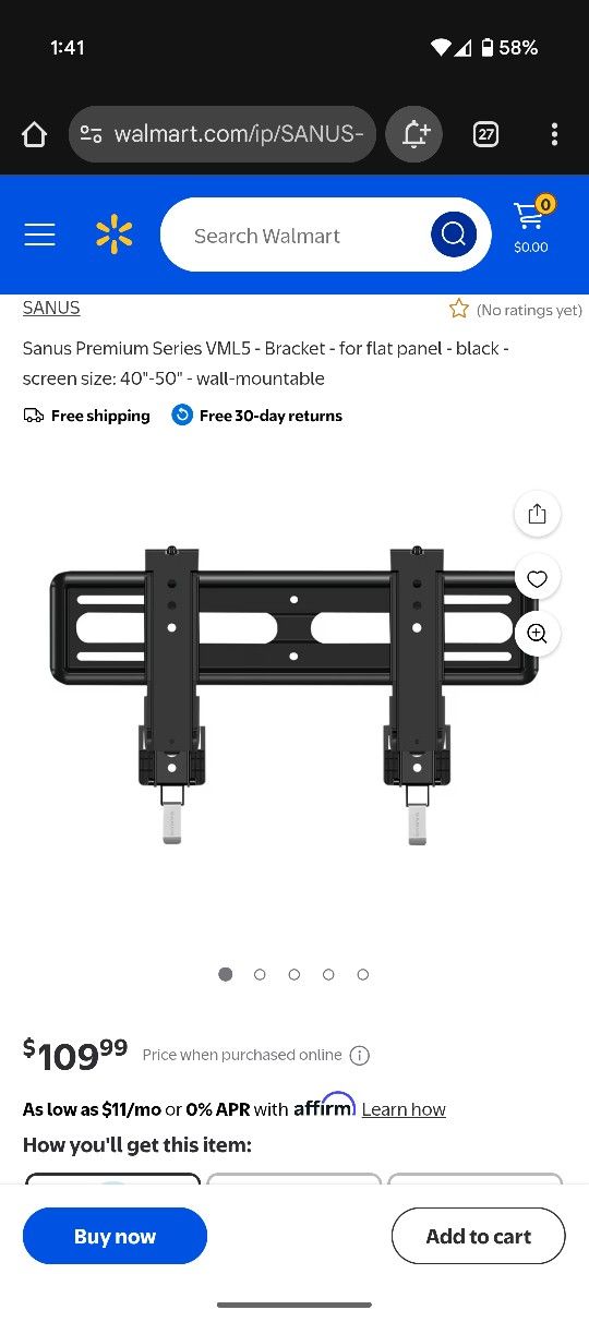 TV Flat Panel Display Wall Mount
