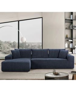 Lounge Style Frameless L-Shaped Sectional Sofa Couch