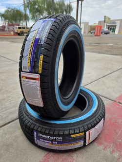 155 80 13 Predator White Wall New Tires