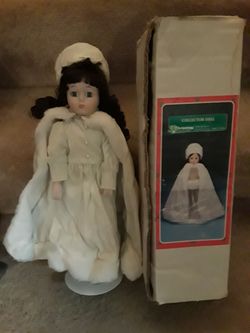 Christmas Around The World 15" Tall Porcelain Doll W/ Box