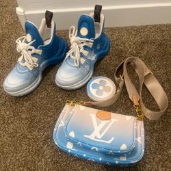 L v  archlight sneakers and handbag
