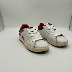 Akademiks White and Red Lace Up sneakers Youth Size 2