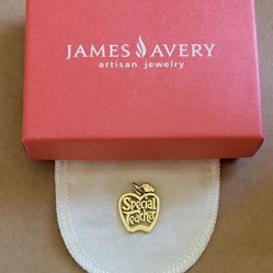 RARE James Avery Retired 14k Yellow Gold "Special Teacher" Charm
