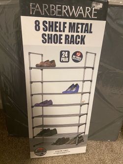 Farberware 8 Shelf Metal Shoe Rack