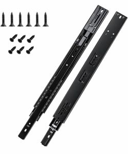 HBL'10 Pairs Soft Close Drawer Slides 18 inch,Full Extension,200Lbs Load Heavy Duty Cabinet Drawer Slides Replacement, Ball Bearing Drawer Slides, Col