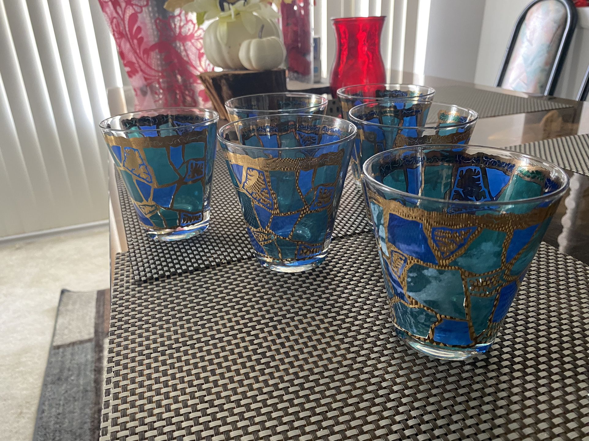 1960s Lowball Cocktail Glasses by Ned Harris- Set of 6