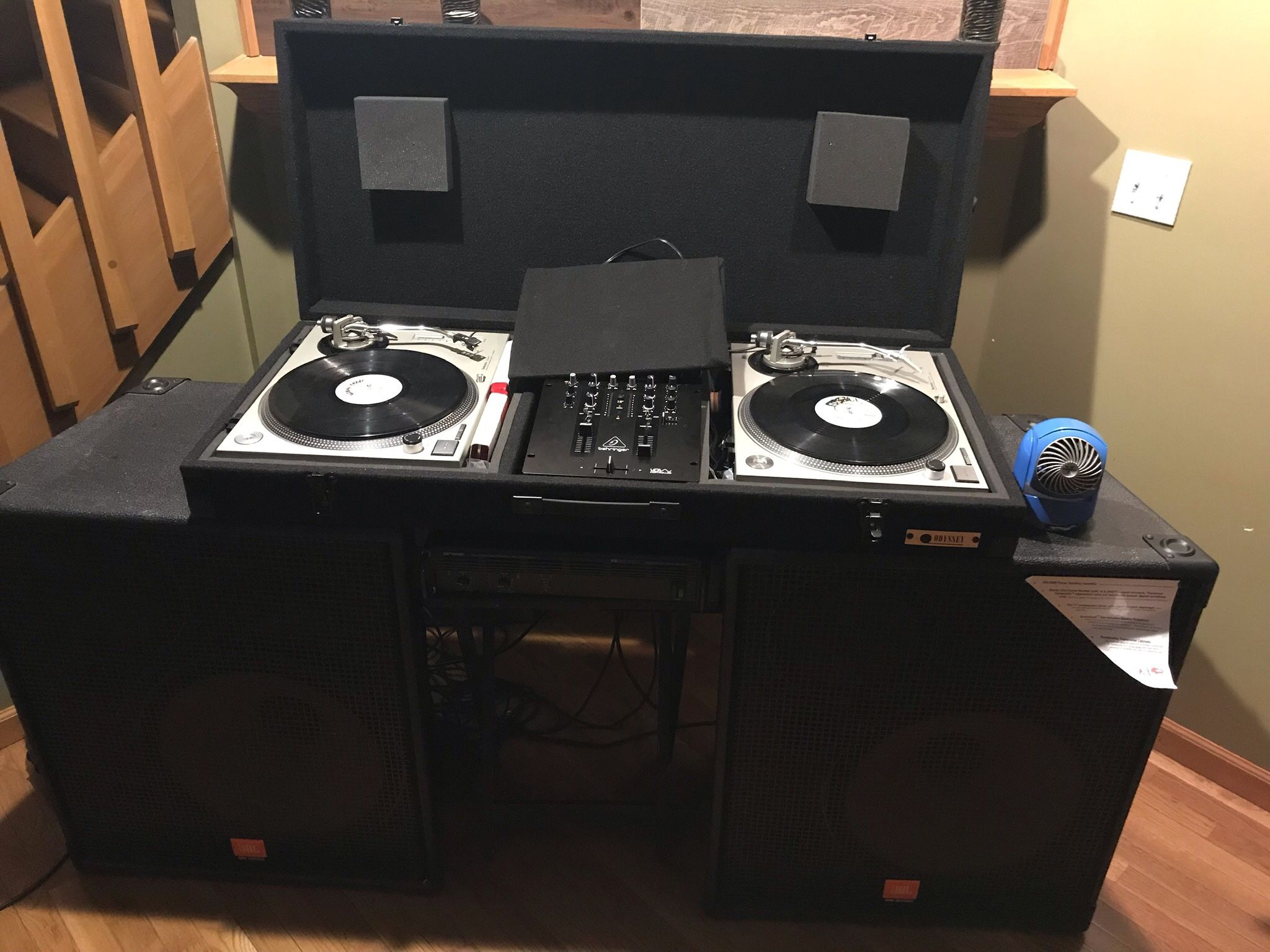 Dj Equipment  Plus Several Crates