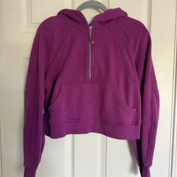 Lululemon women’s pink scuba oversized half zip hoodie