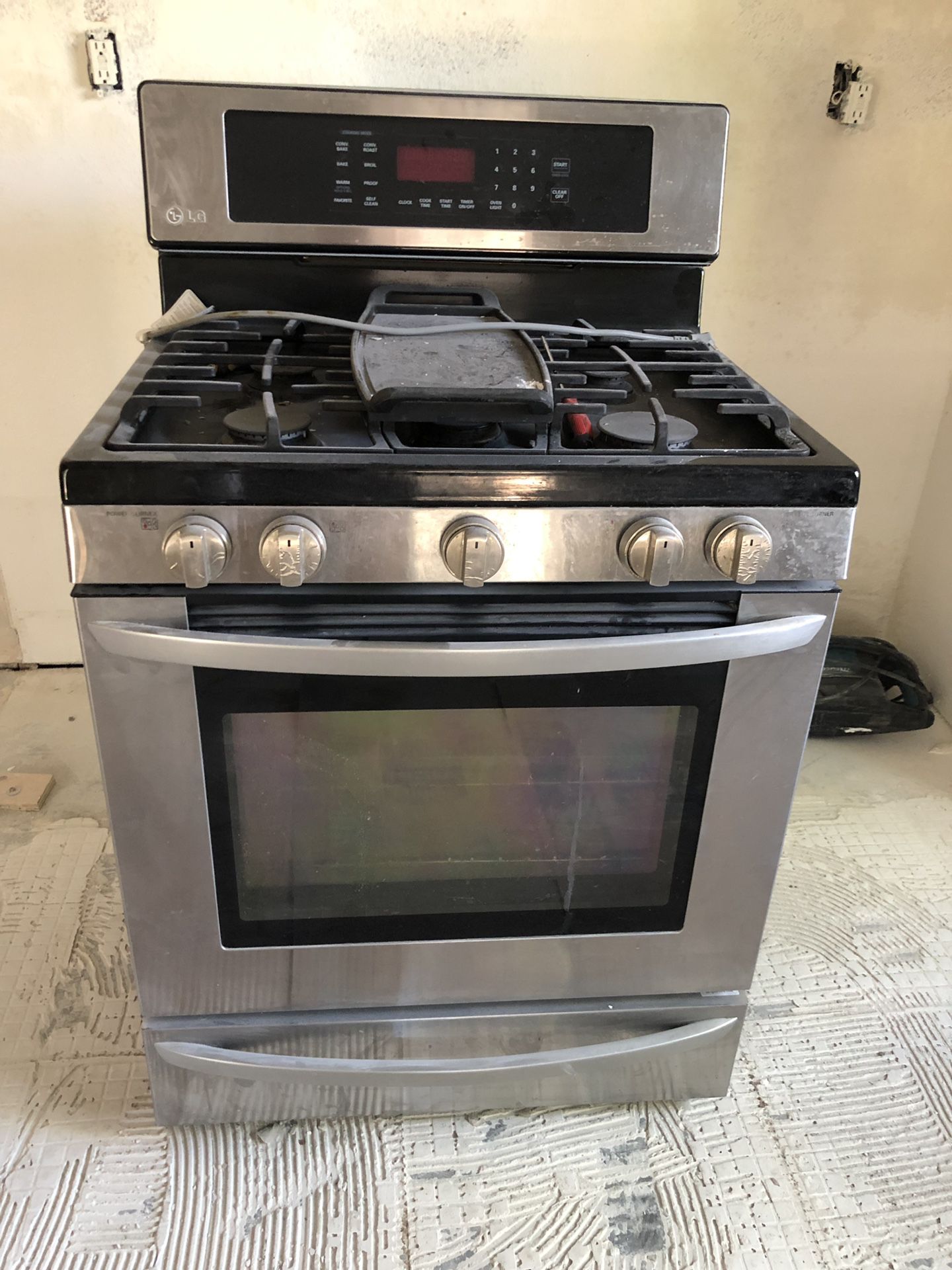 LG gas stainless oven