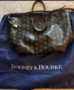 Brown leather Dooney Burke bag