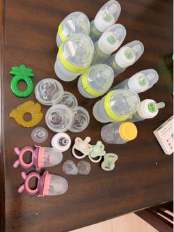 Baby bottles , pacifiers and tethers