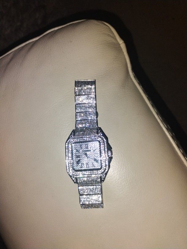 PINTIME Quartz Watch Square Diamond 