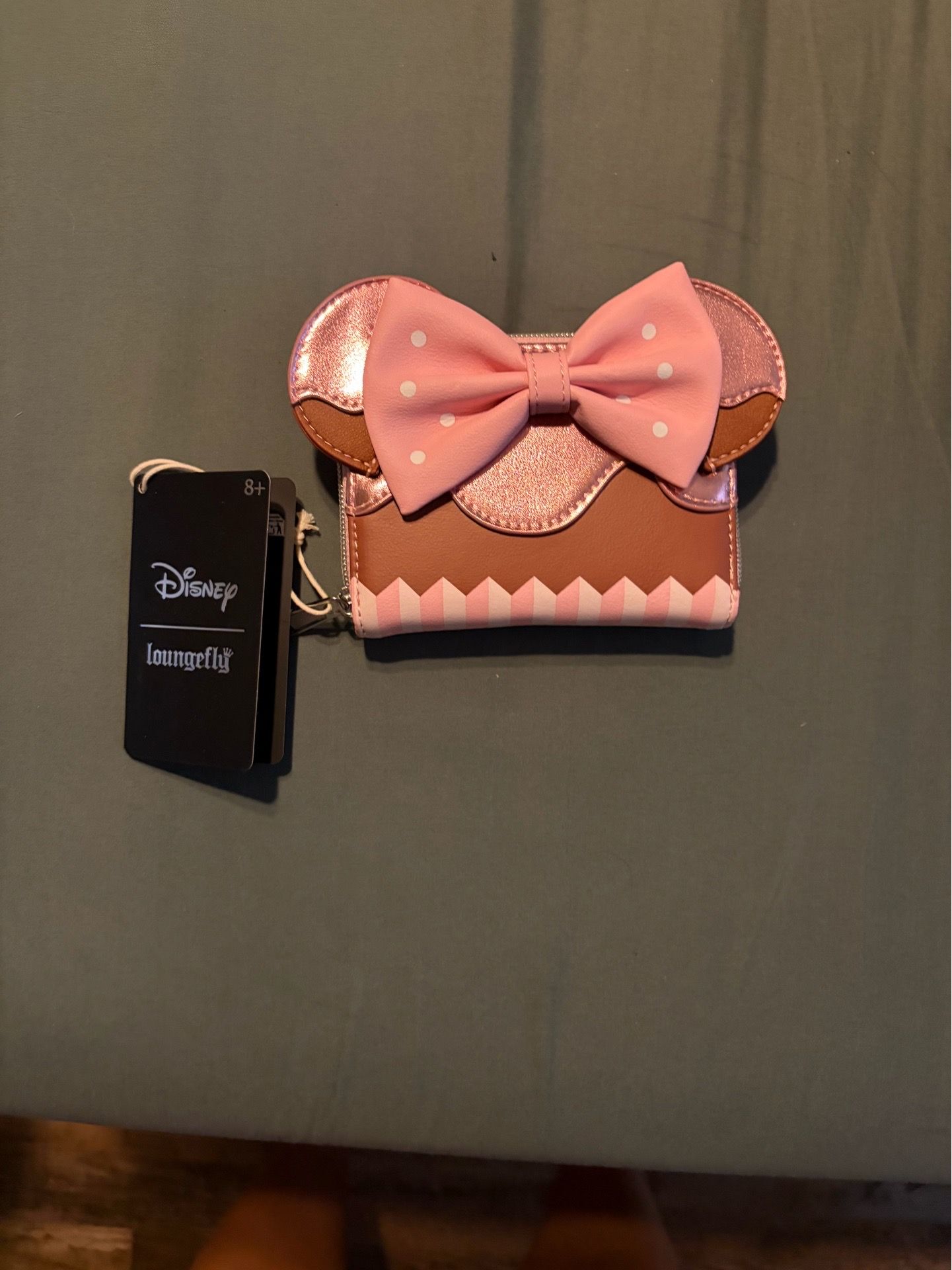 Loungefly Disney Minnie Mouse Strawberry Chocolate Cupcake Mini Zipper Wallet