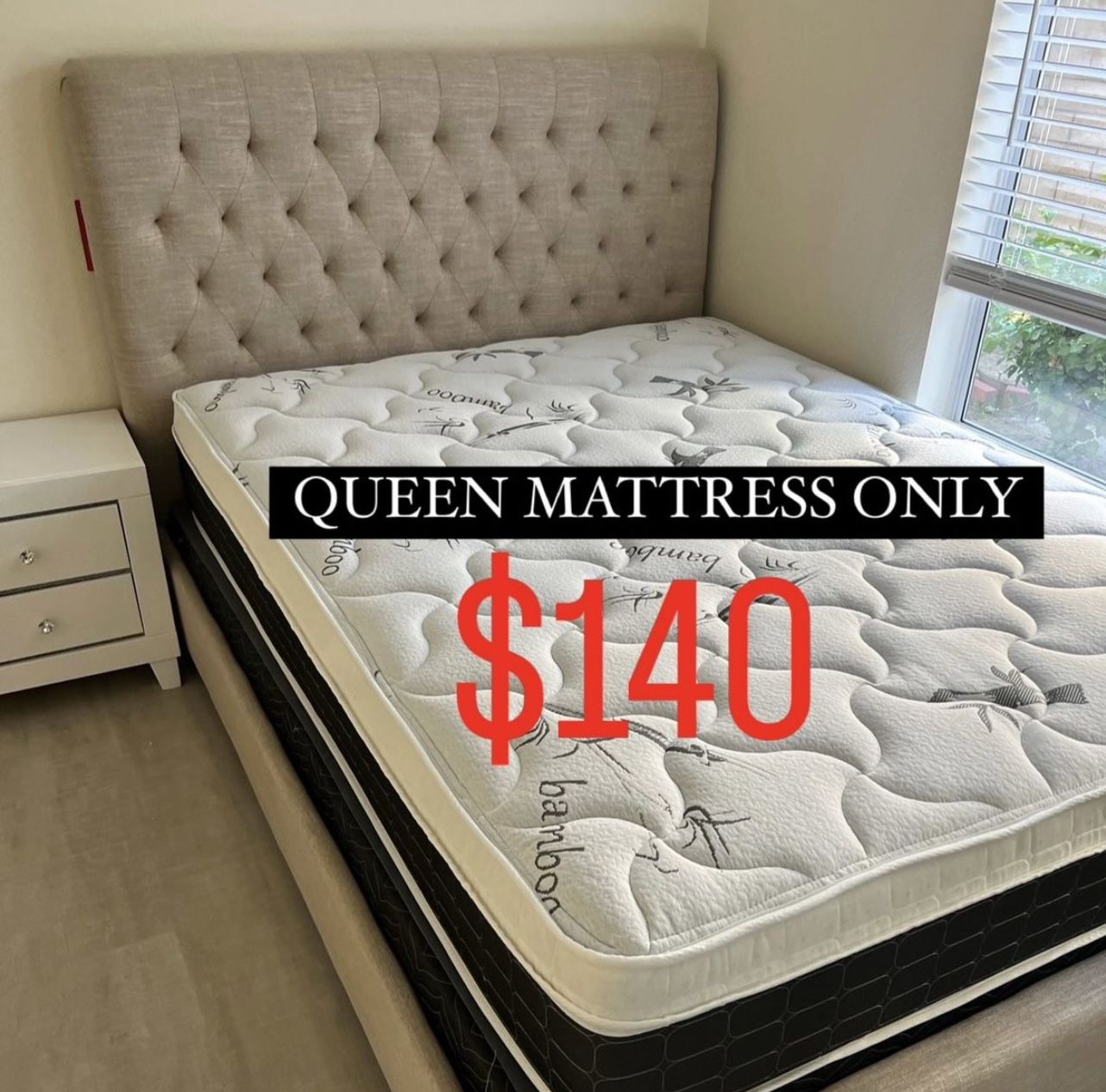 Queen Size Pillow Top Bamboo Brand Mattress New