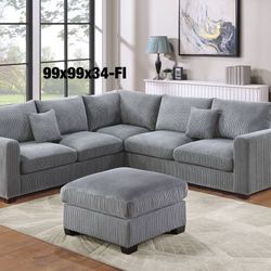 Sectional With Ottoman 