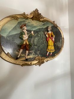 Vintage Rococo Style Wall Art Plaques – Set of 2