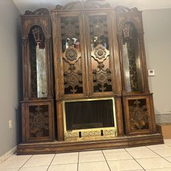 Large Wooden Liquor Cabinet