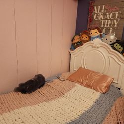 white twin bedroom including mattress 