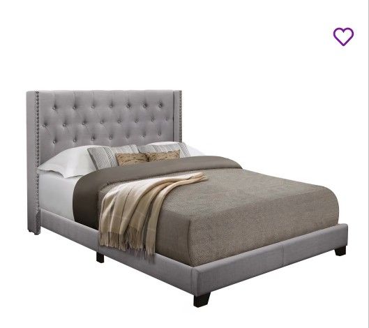Wayfair Upholstered FULL Size Bed WITH MATTRESS.