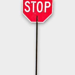 Vintage crossing guard hand held sign