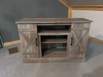 Farmhouse TV Stand / Entertainment Center with Adjustable Shelves