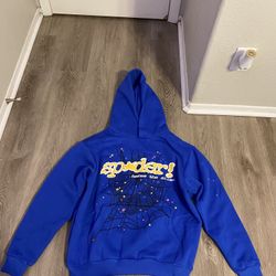 Blue Sp5der Hoodie 