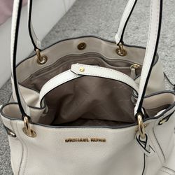 Michael Kors NICOLE Vanilla Leather LG Grab bag 