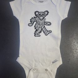Grateful Dead Baby Band Onesie Onepiece Bodysuit 0-3 Months Brand New