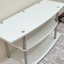 Modern White 3-Tier TV Stand / Storage Shelf 