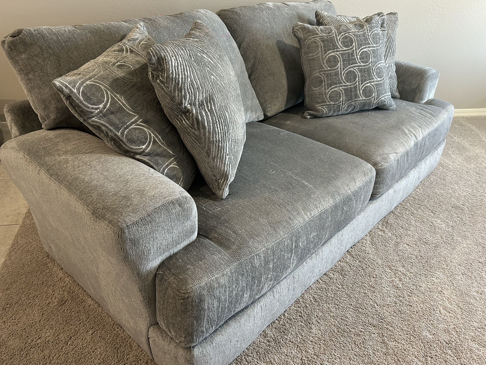 Grey Oversized Love Seat Sofa Lamar Shark Sofa from Jackson Furniture