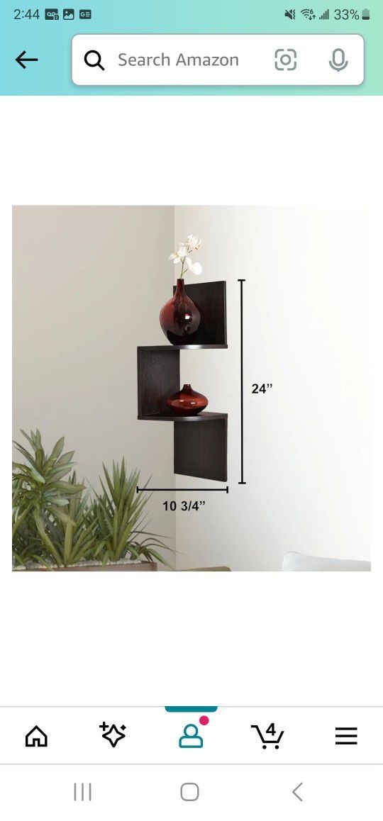 2 Tier Corner Shelf
