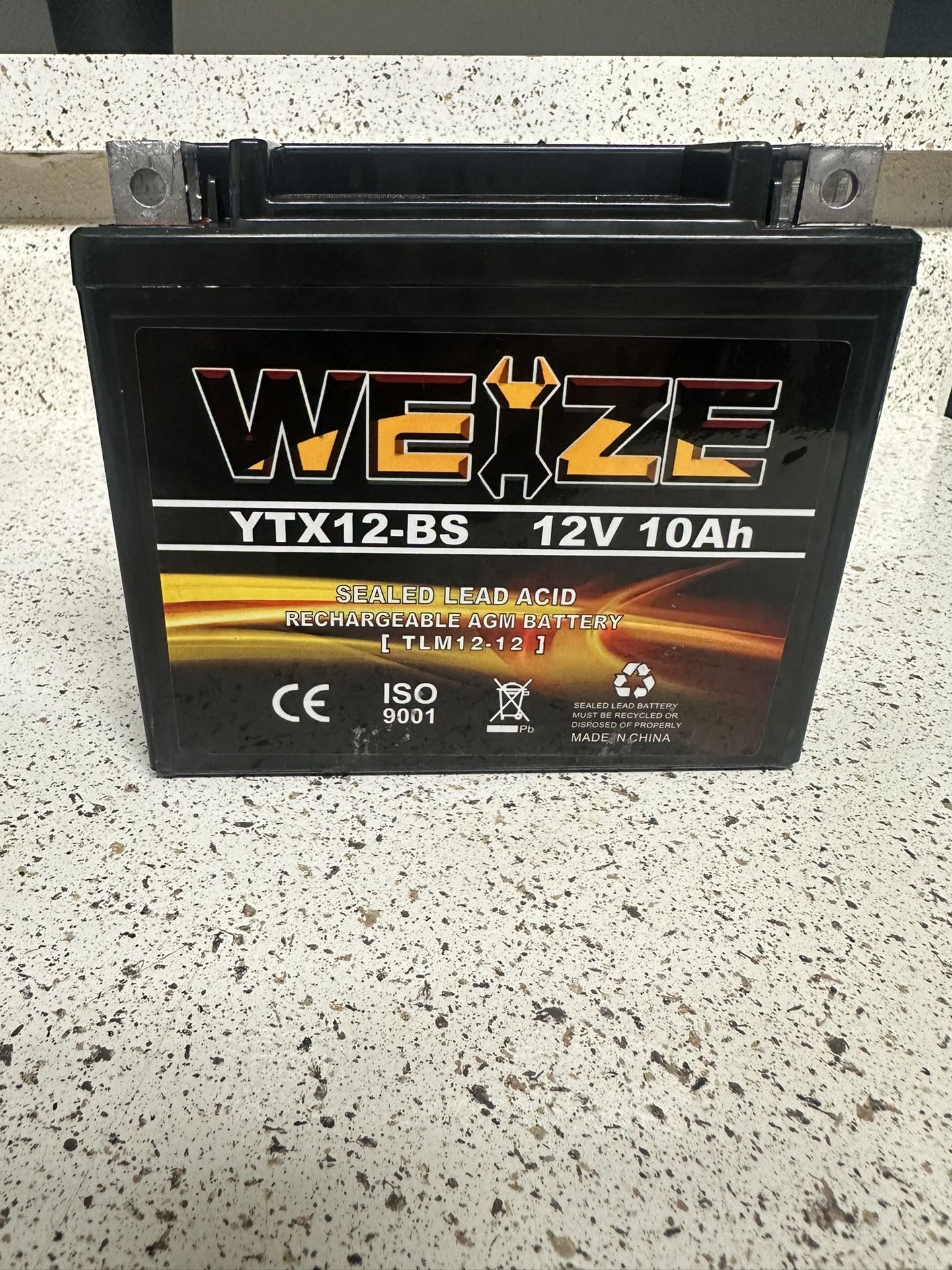 Weize Battery Ytx12-BS 12v 10Ah