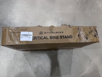 Sttoraboks Vertical Bike Stand Freestanding Upright Bike Storage Rack Garage Apartment No Wall Mount