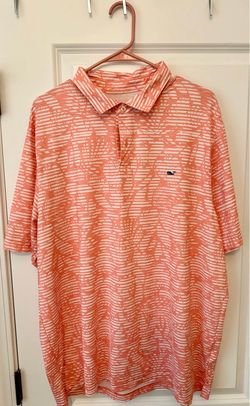 New Vineyard Vines Tropical Orange Performance Polo XL